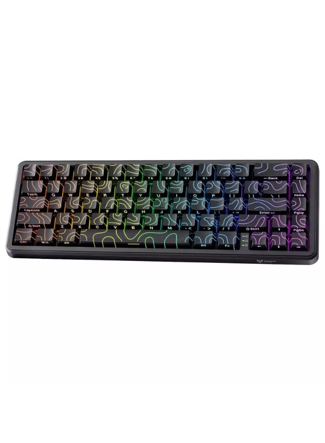 onikuma G67 HE RGB Magnetic Gaming Keyboard with Hall Effect Technology, Adjustable Actuation, Ultra-Low 0.125ms Latency, 8K Polling Rate, 67-Key Compact Layout, Hot-Swappable Switches, Dynamic RGB Lighting - Image 1